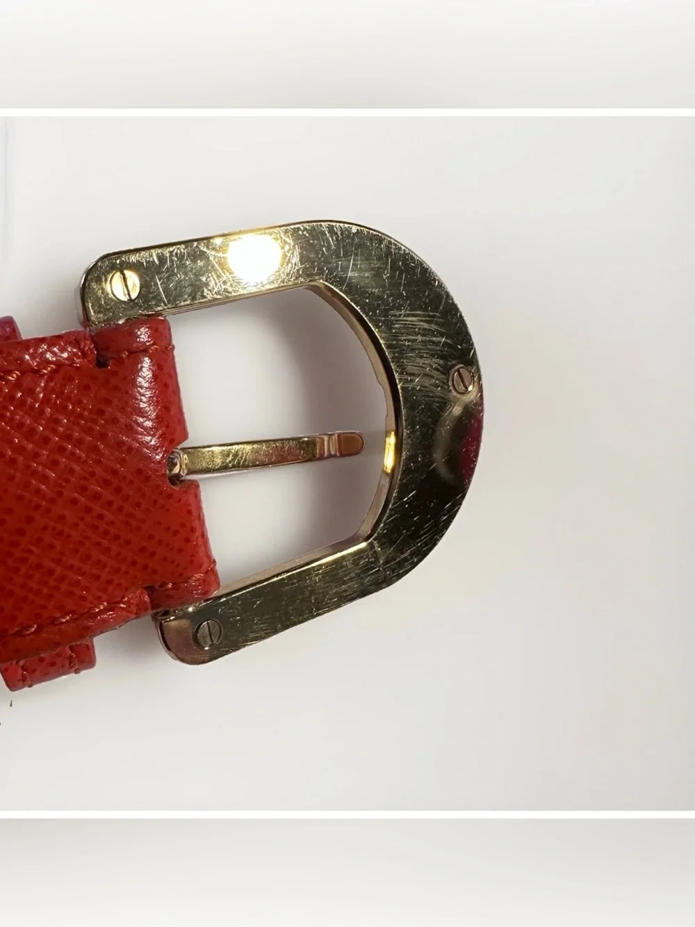 Louis Vuitton Authentic  Monogram Blanc Ceinture Candy Leather Belt 36/90